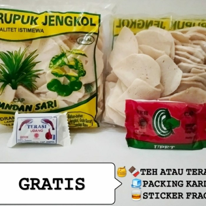 

MURAH Kerupuk Jengkol Pandan Sari 200 Gram GRATIS Teh upet