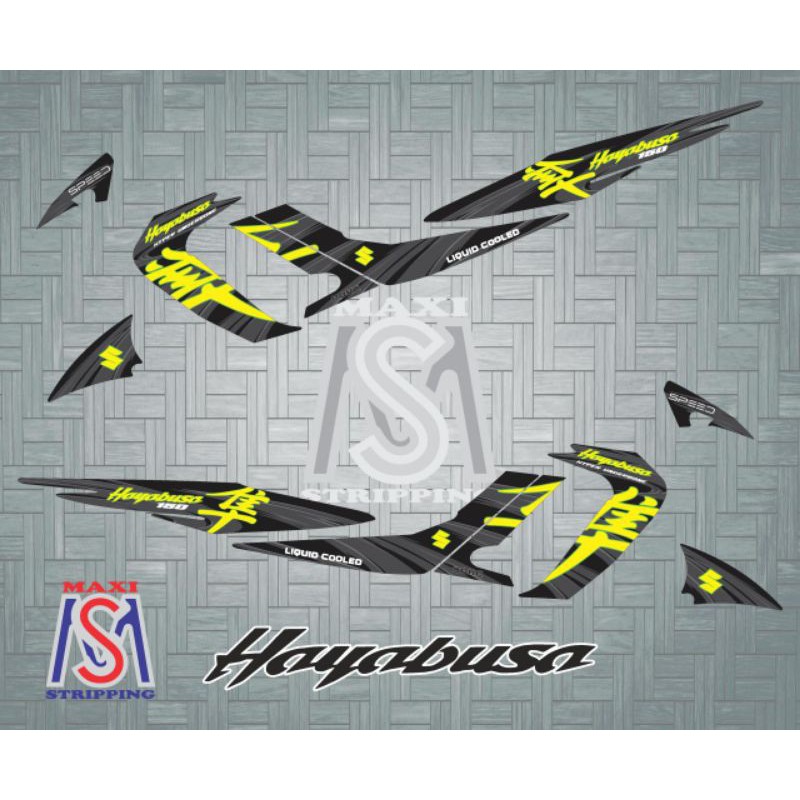 stiker striping variasi satria fu barong hayabusa