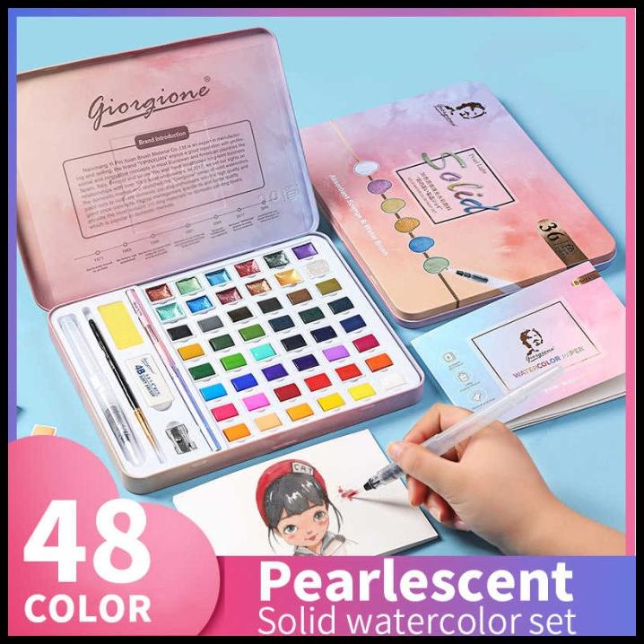 

Giorgione Watercolor Set 36 / 48 With Pearlescent Starry Colors