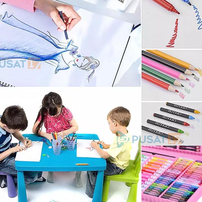 

リ PUSAT17 ALAT TULIS SET CRAYON COLOURING SET 150PCS / ART SET 150PCS PENSIL WARNA SET ALAT LUKIS ANAK KRAYON SET Kekinian