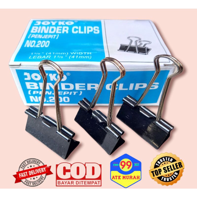 Binder Clips isi 12/Paper clip/binder clip/penjepit/binder kertas/klip