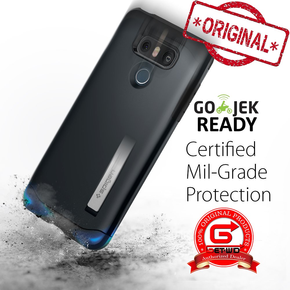 HOT SPIGEN LG G6 CASE SLIM ARMOR - METAL SLATE