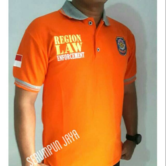 KAOS KERAH SATPOL PP EDISI ORANGE - POLO SATPOL PP ORANGE
