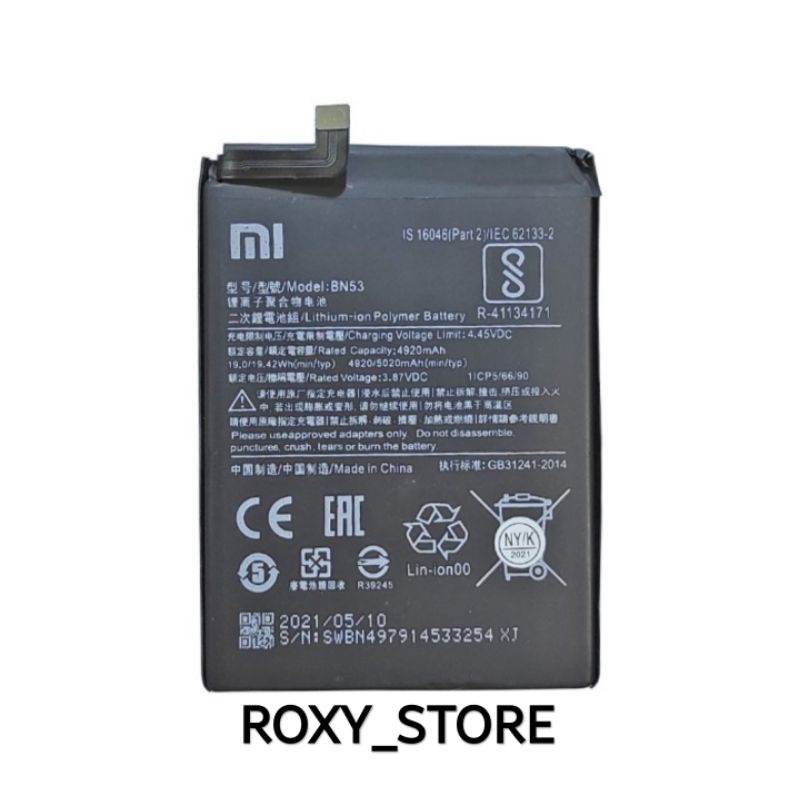 Battery Baterai Batre Xiaomi Redmi Note 9 Pro BN53 Original