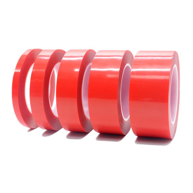 Double Tape Acrylic Transparent 10mm x 3m Merah