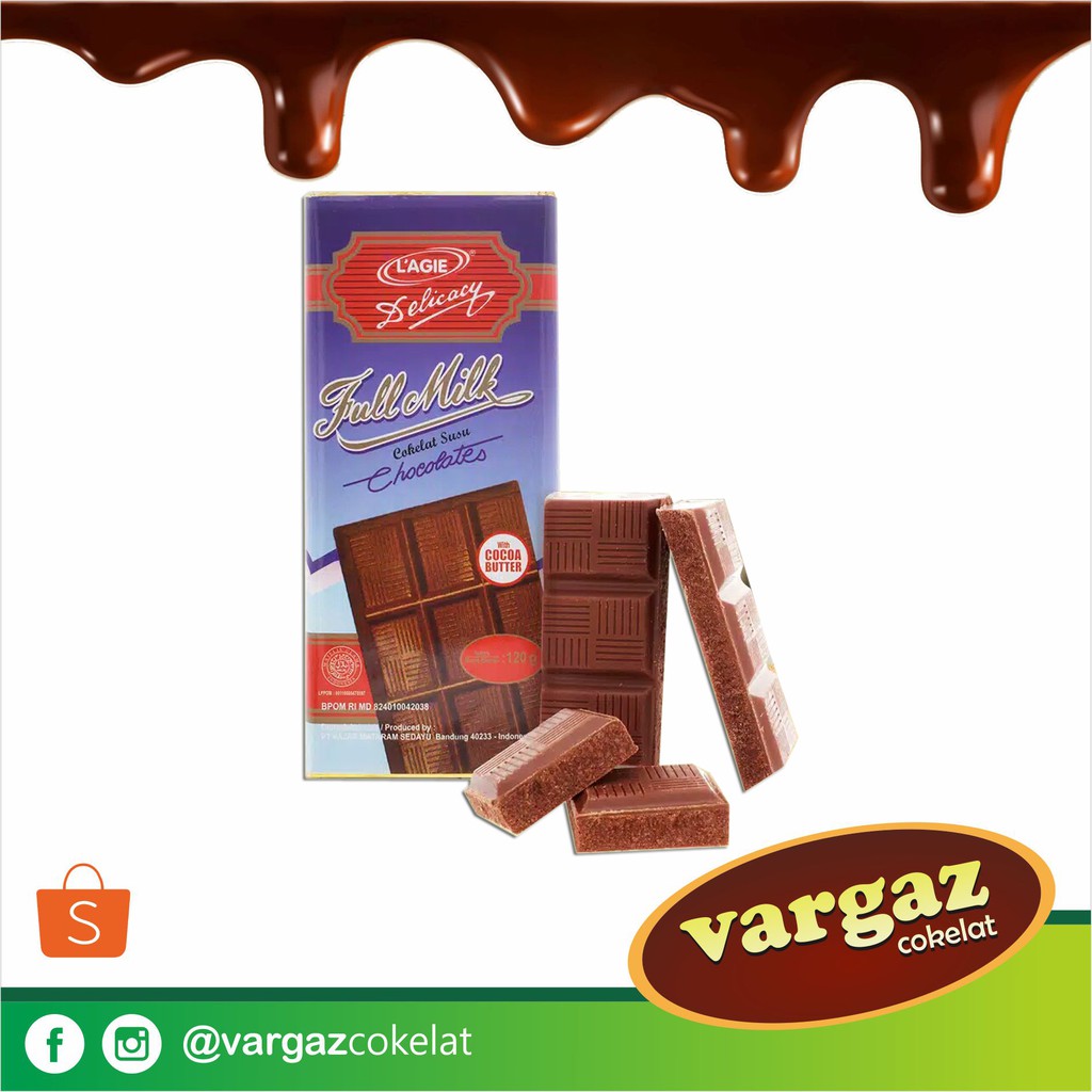 

LAGIE Delicacy Full Milk Cokelat Batang Kemasan 120gr