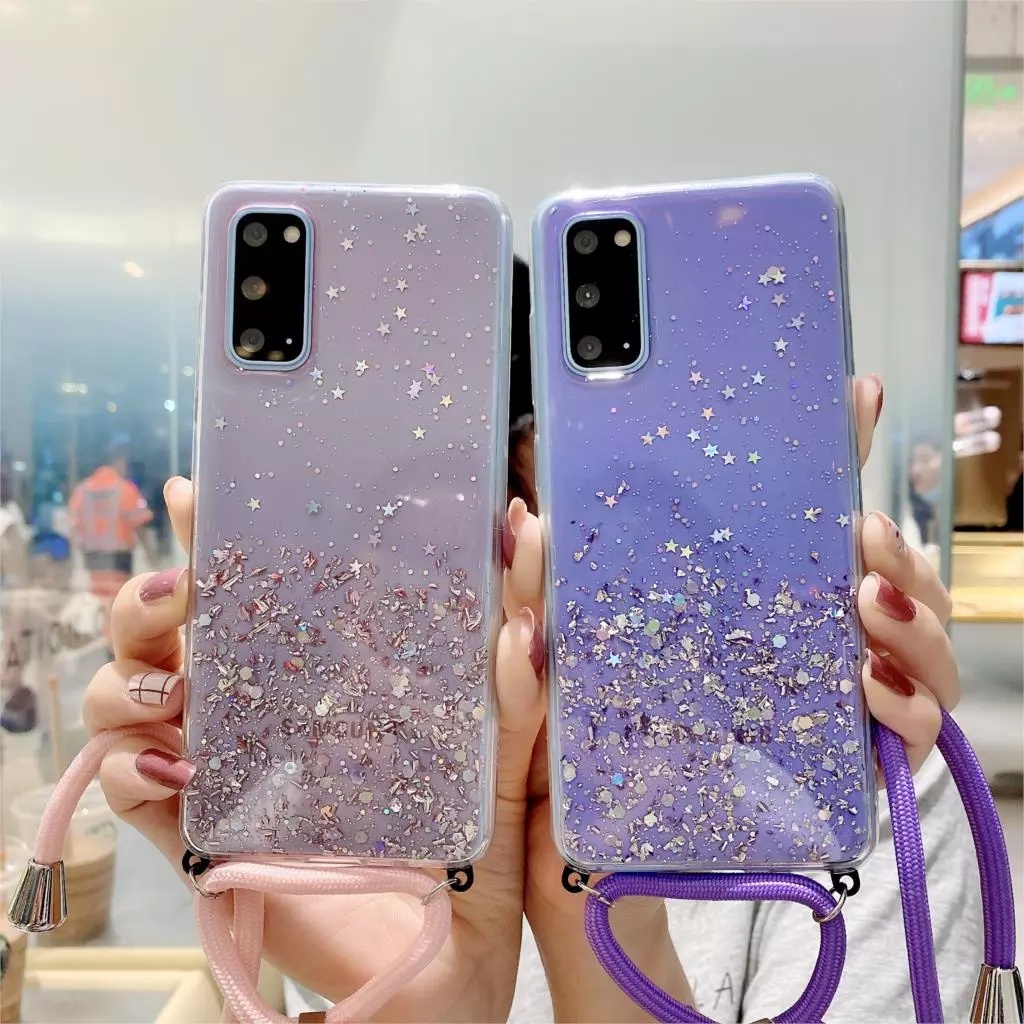 Case Dengan Lanyard Untuk OPPO Reno 4F 4 A53 A5S A3S A11K A12E A33 A52 A92 A31 A5 2020 / A9 2020 A15 F11