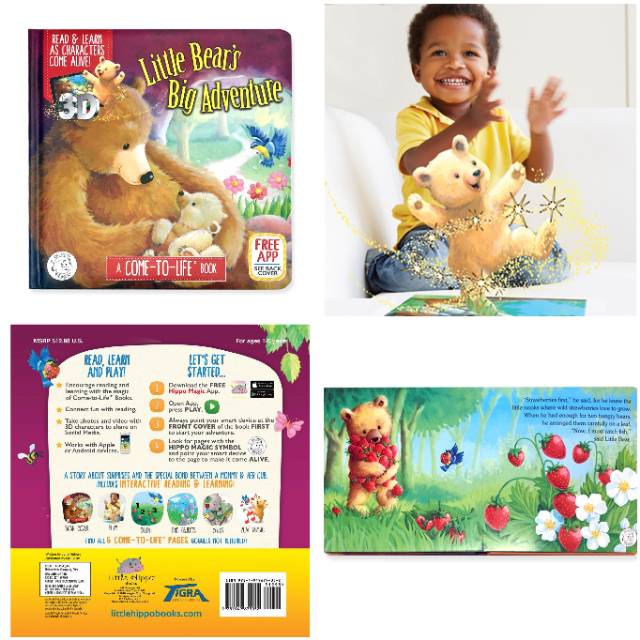 Buku AR Giraffe Bear Rabbit Lion story book keren dongeng anak BK0033