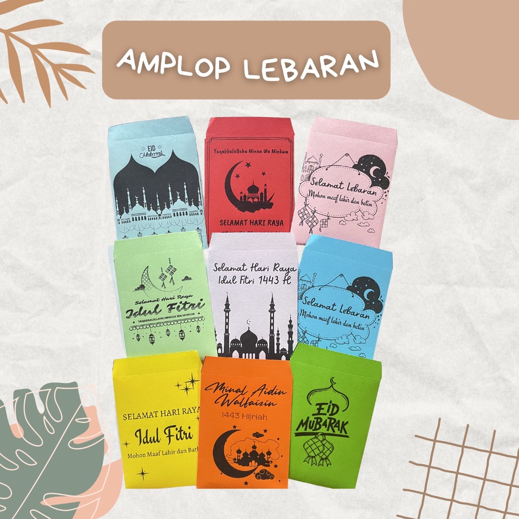 

Amplop / Amplop Lebaran Idul Fitri Terbaru 2024 1 Pack isi 10 (Uang dilipat)