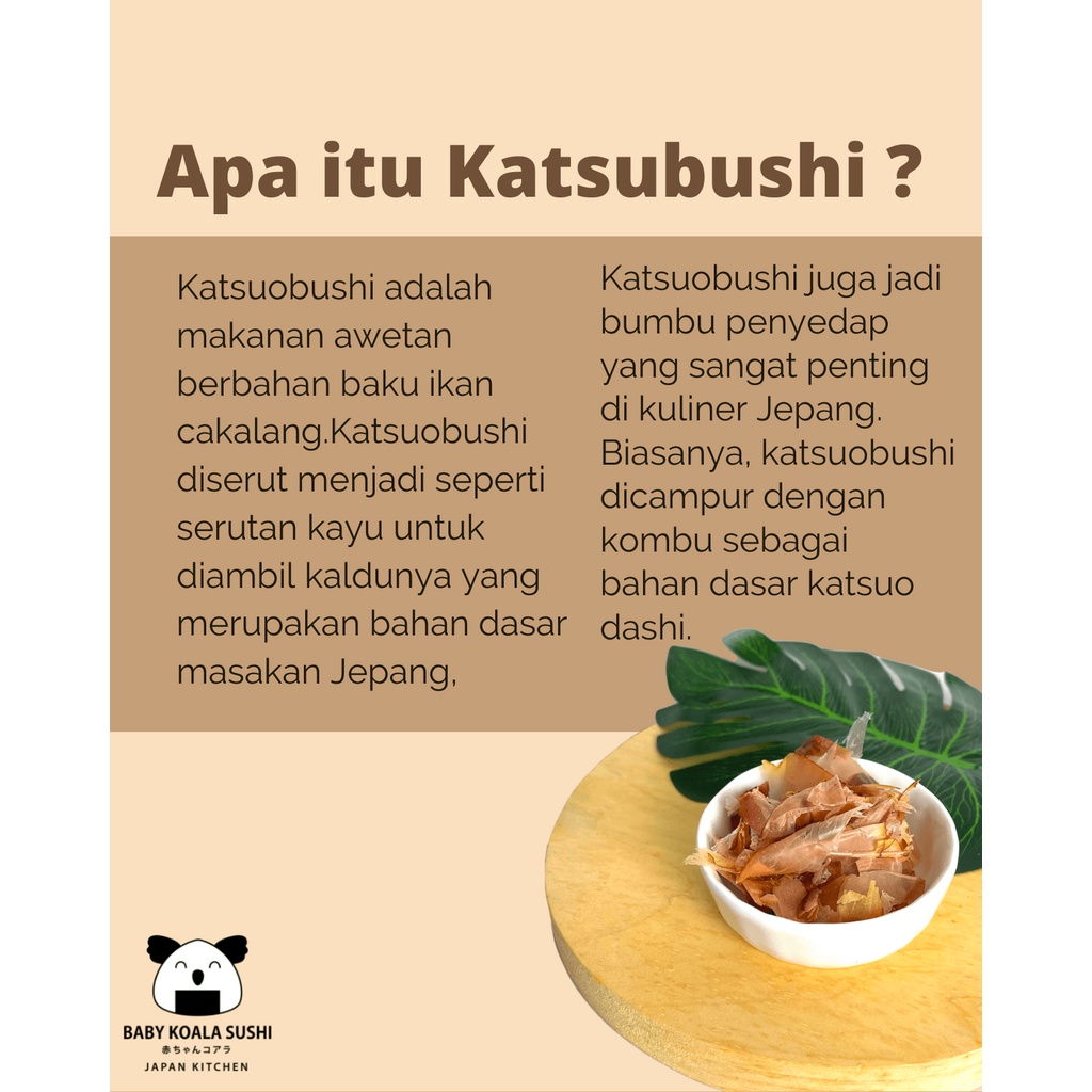 KATSUOBUSHI Bonito Flakes 200 g Halal │ Taburan Takoyaki Katsuo Bushi Serutan Ikan Cakalang