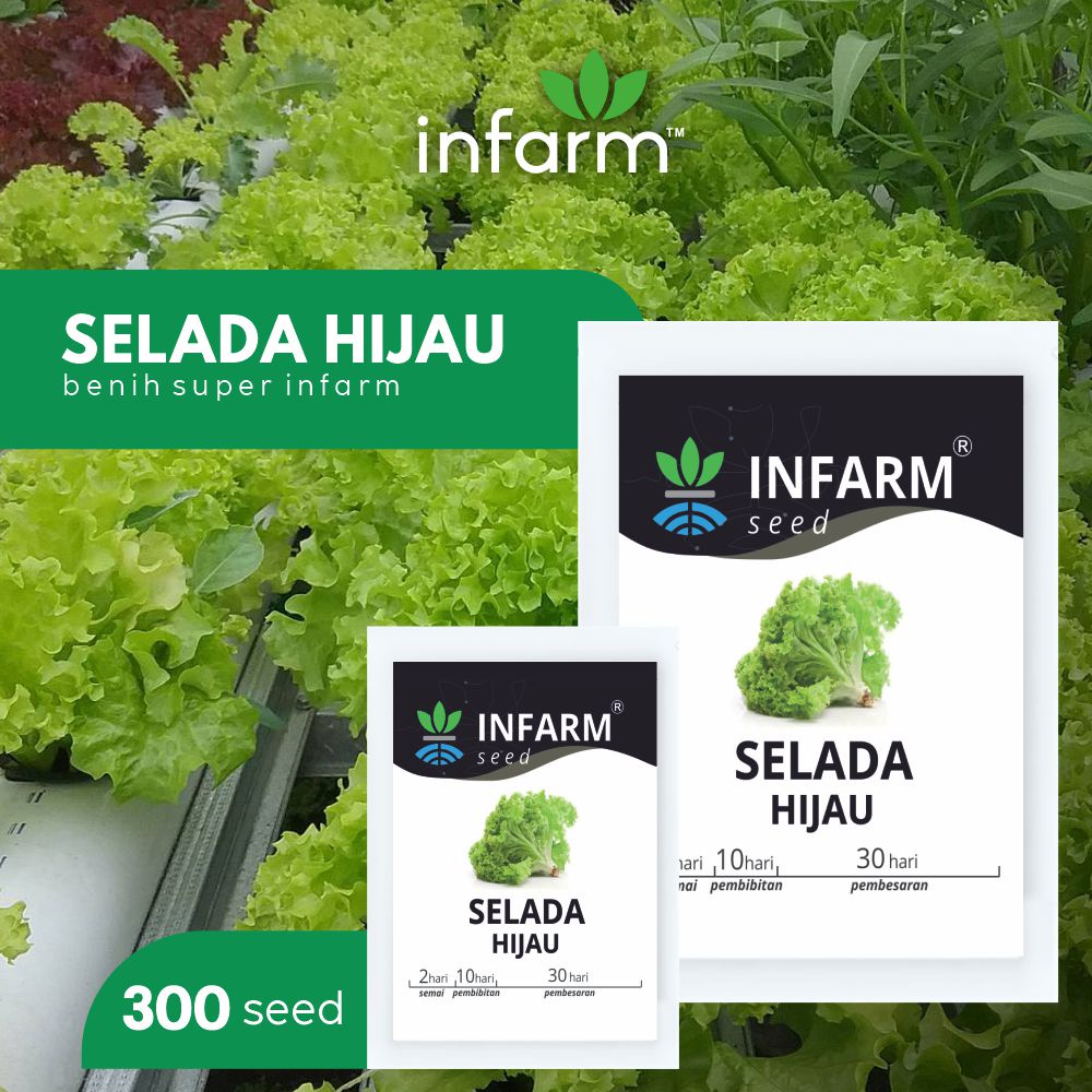INFARM -  Benih Bibit Sayur Edible Rumahan Lengkap Kangkung Sawi Selada Pokcoy Caisim Brokoli Seledri Kubis Kol Daun Bawang-Selada Hijau