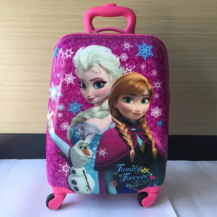 "Tas Koper Travel Anak Fiber Frozen 4Roda"