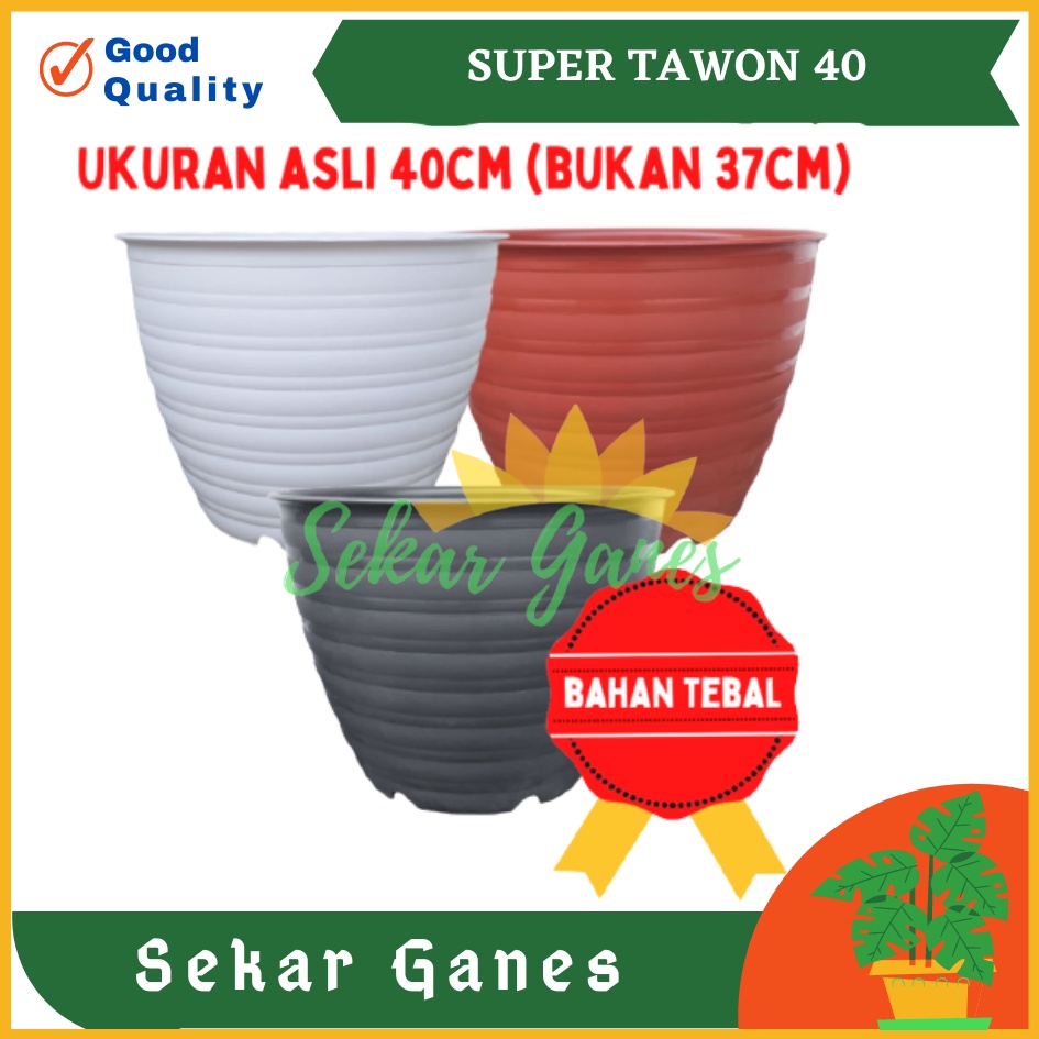 POT TAWON BESAR - Ori Pot Super Tawon 40 Cm Putih Hitam Merah Bata Coklat Terracota Teracota Pot Plastik Bunga Tanaman Pot Tawon Jumbo Besar Putih Tebal Murah Grosir Pot Jumbo Besar Putih Tinggi Murah 40cm 50cm 60cm 70cm 100cm