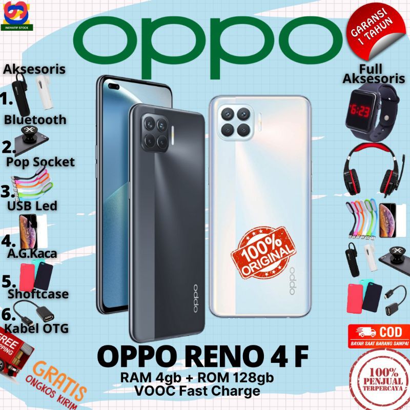 Promo Cuci Gudang Hp  HP BARU OPPO RENO 4F 8GB/128GB NEW 100% ORI GARANSI RESMI SELURUH INDONESIA