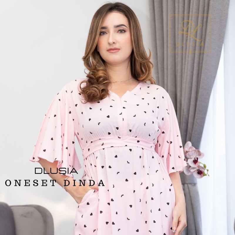 Daster Arab Setelan DLUSIA DINDA One Set Rayon lengan Lonceng Kekinian