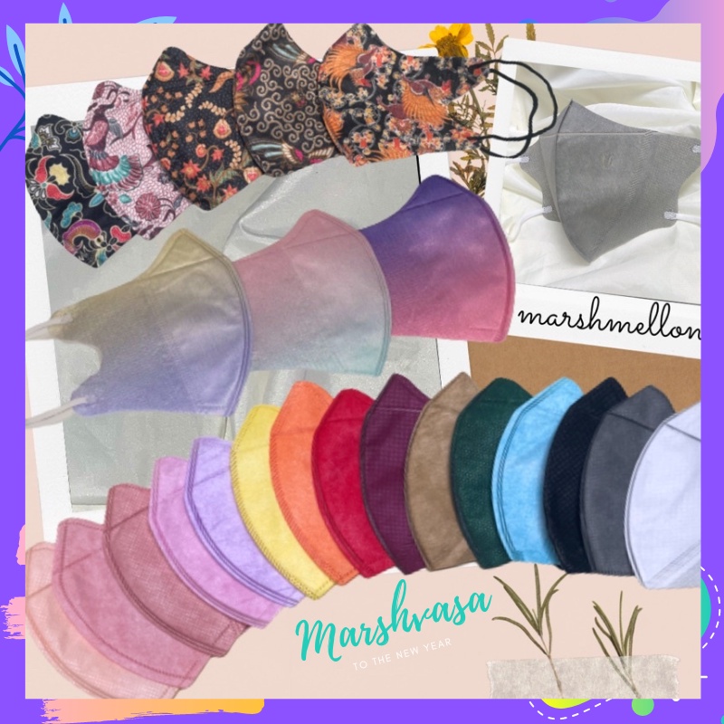 MASKER DUCKBILL EARLOOP WARNA WARNI BRANDED MIX ORIGINAL MOTIF PRINT KOREA TERBARU DEWASA CEWEK LUCU