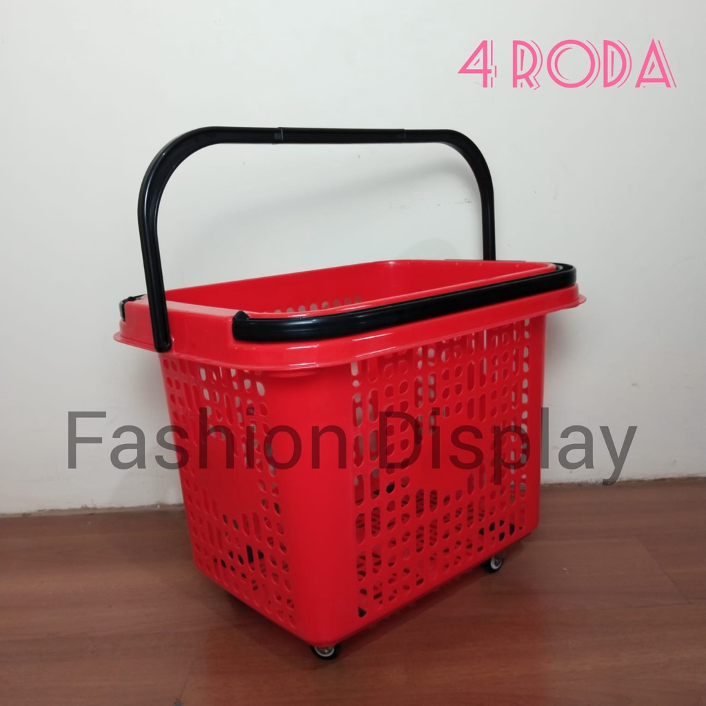 Keranjang Dorong  Pasar  Supermarket Trolly Supermarket Roda Troli Supermarket Keranjang Belanja Supermarket (BH)