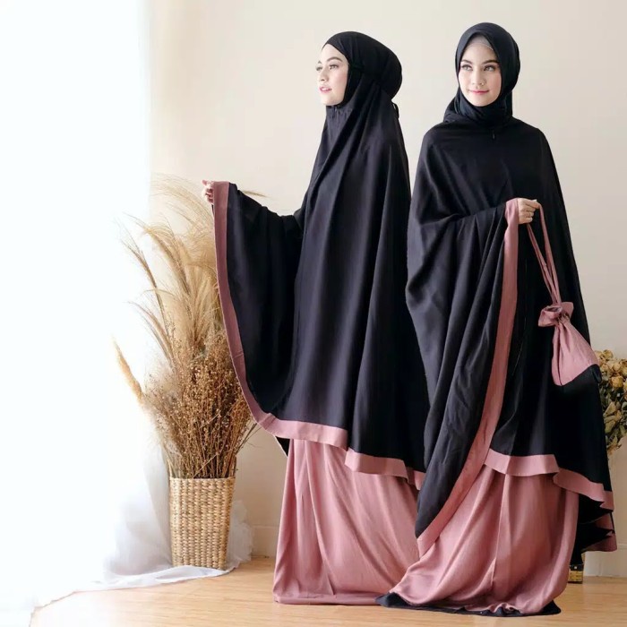 Mukena Baneska Salwa 2in1 Mocca Black