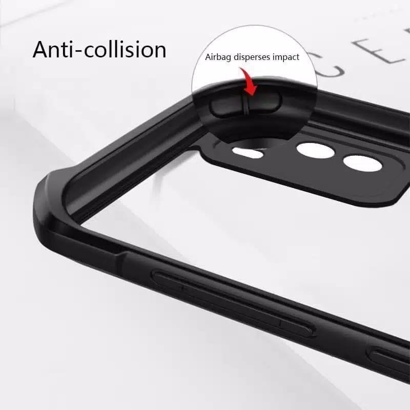 Anti Shocking Redmi Note 10 4G 6.43 Inch Hardcase Fusion List Hitam Acrylic Case