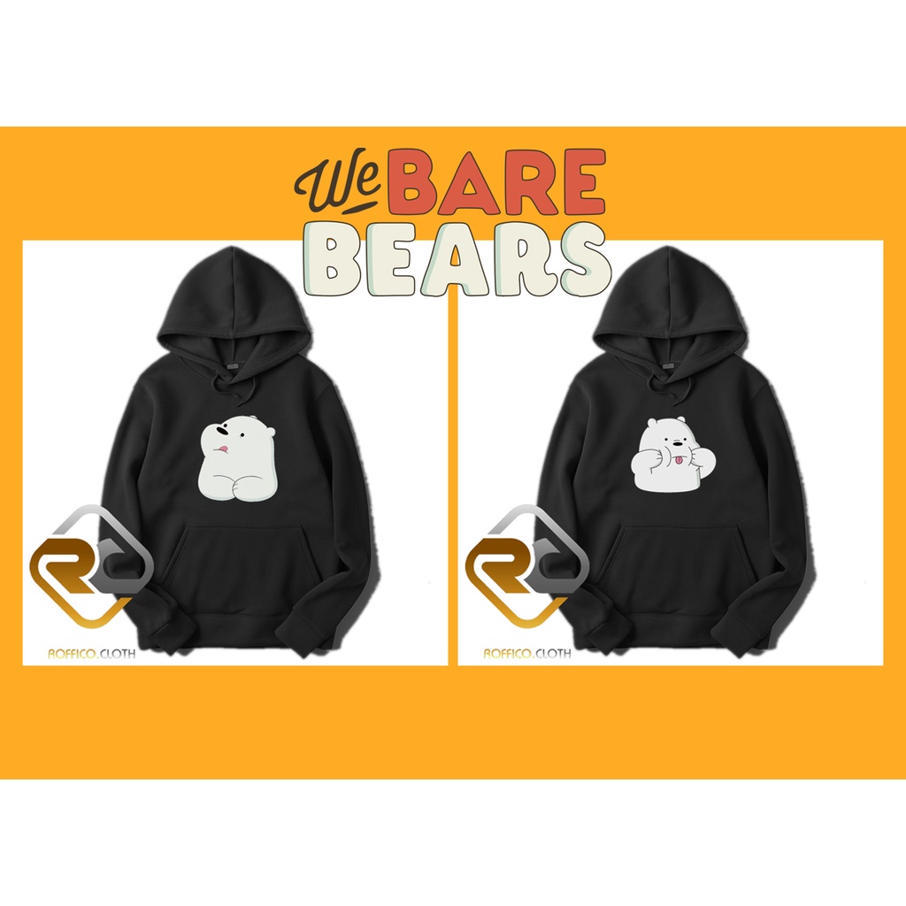 jaket Hoodie we bare bears sweater WBB hoodie oversize We Bare Bears Ice Bear Hoodie M - XXXL / Hood