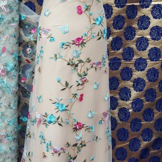 ☂ Tile Embroidery motif Burung & kupu2 ◙