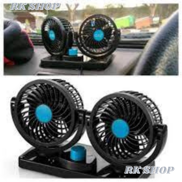 12V Kipas Angin Mobil / Double Headed Vehicle Fan