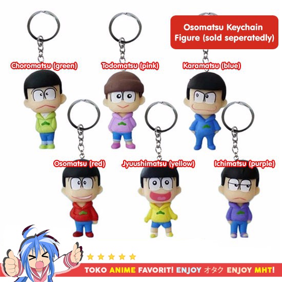 Gantungan Kunci Figure Anime Osomatsu-san Choromatsu Osomatsu Jyushimatsu Karamatsu Todomatsu