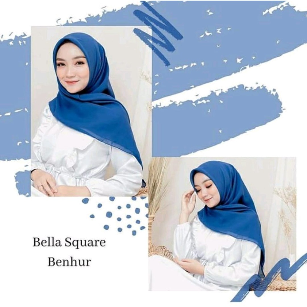 FASHION HIJAB BELLA SQUARE PREMIUM - Hijab Polycotton - Jilbab Segi Empat - Kerudung Segiempat Polos Murah