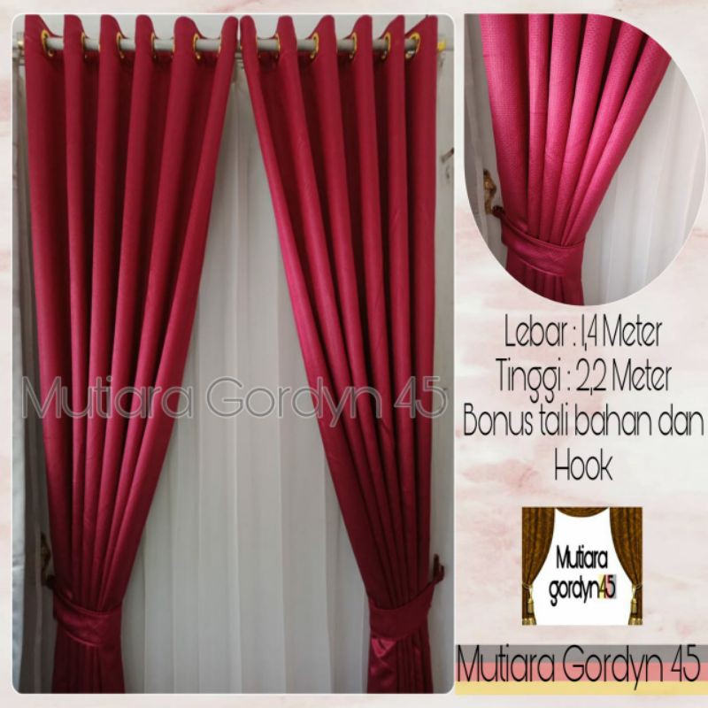 GORDEN Blackout MINIMALIS EMBOS MERAH MARUN