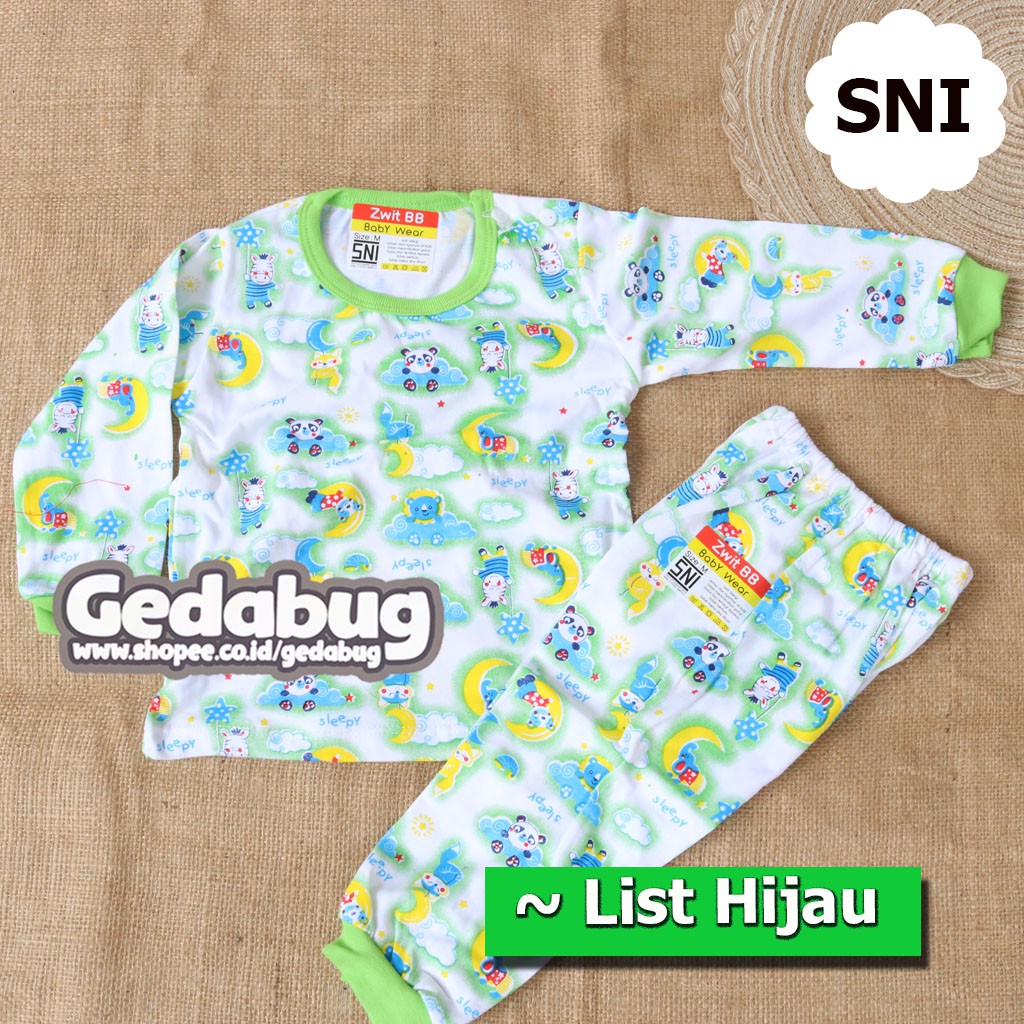 Piyama Bayi &amp; anak Setelan Zwit BB Panjang KAOS Motif Kecil / Kaos PANJANG + Celana PANJANG