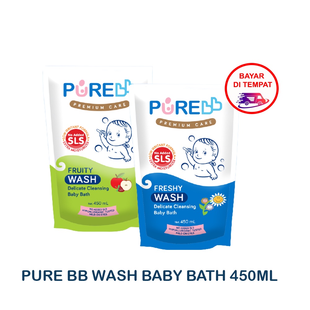 PURE BB Wash | Shampoo Refill Original Sabun Shampo Bayi Cair 450ml