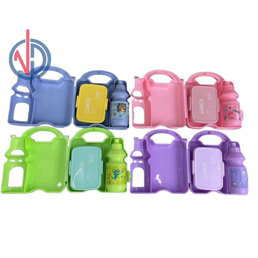 LUNCH BOX KARAKTER TEMPAT BEKAL MAKAN DAN BOTOL MINUM LUNCH BOX UNICA DINO FREE PACKING BUBBLE VD