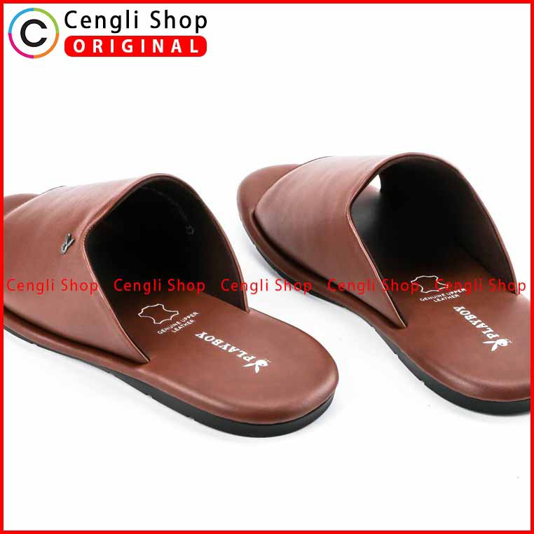 SANDAL PLAYBOY SLIDE CASUAL PRIA ORIGINAL KULIT ASLI ORI TERBARU PLZ0