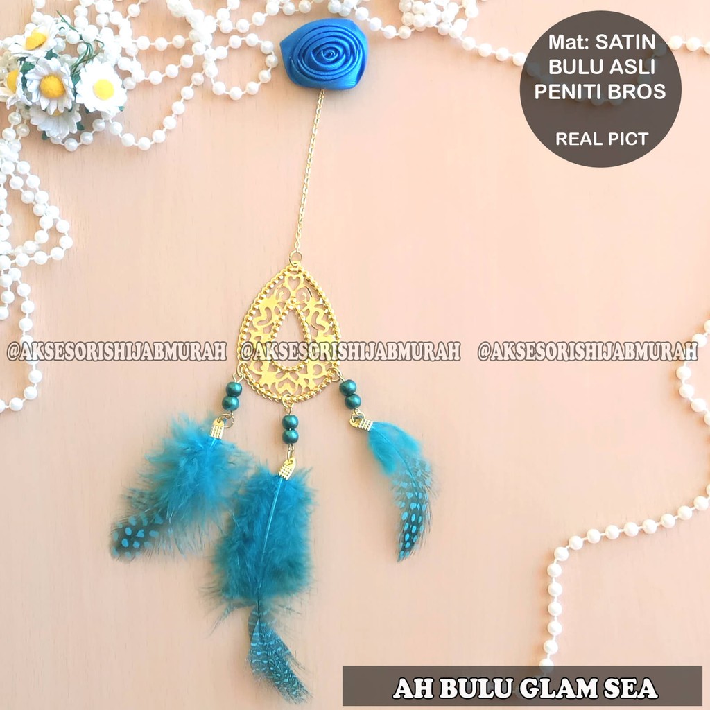 BROS JILBAB JUNTAI HIJAB BULU AYAM POLKA ASLI GLAM
