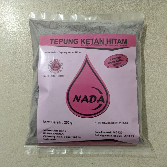 

Ketan-Beras-Tepung- Tepung Ketan Hitam Nada 250G -Tepung-Beras-Ketan.
