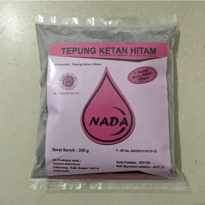 Ketan-Beras-Tepung- Tepung Ketan Hitam Nada 250G -Tepung-Beras-Ketan.