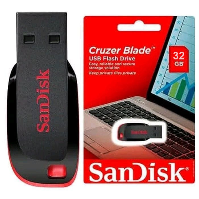 SANDISK 32GB CRUZER BLADE ORIGINAL FLASHDISK FLASH DRIVE