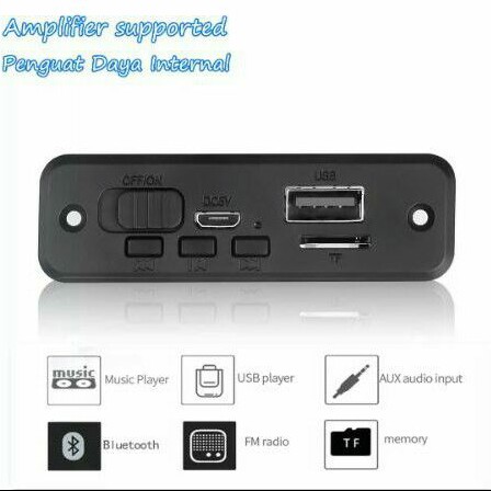 Kit Mp3 Bluetooth v 5.0 Plus Amplifier 2*3W Stereo 2x3W Super Mini