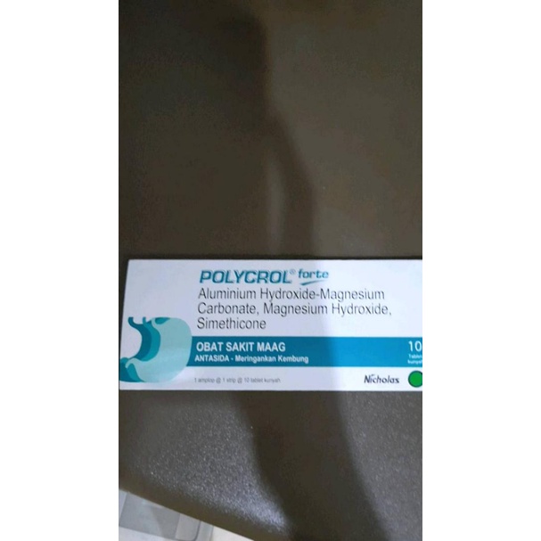 Polycrol Forte 1 Strip isi 10 Tablet / Maag / Lambung / Perut