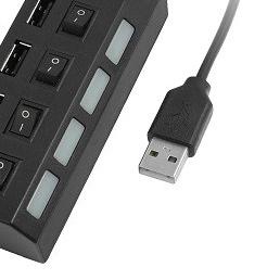 Usb 2.0 Hub Usb 4 Lubang Port 4 Switch - Putih