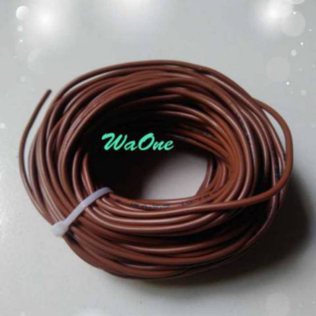 Cokelat 20 Meter Kabel Body 0.75 mm Kelistrikan Mobil Motor Serabut NYAF