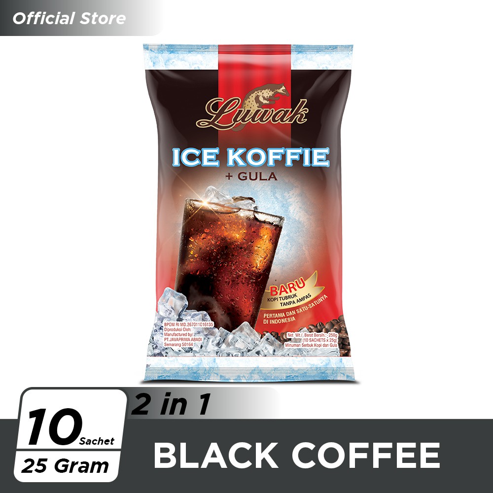 Promo Harga Luwak Ice Koffie Gula per 10 sachet 25 gr - Shopee
