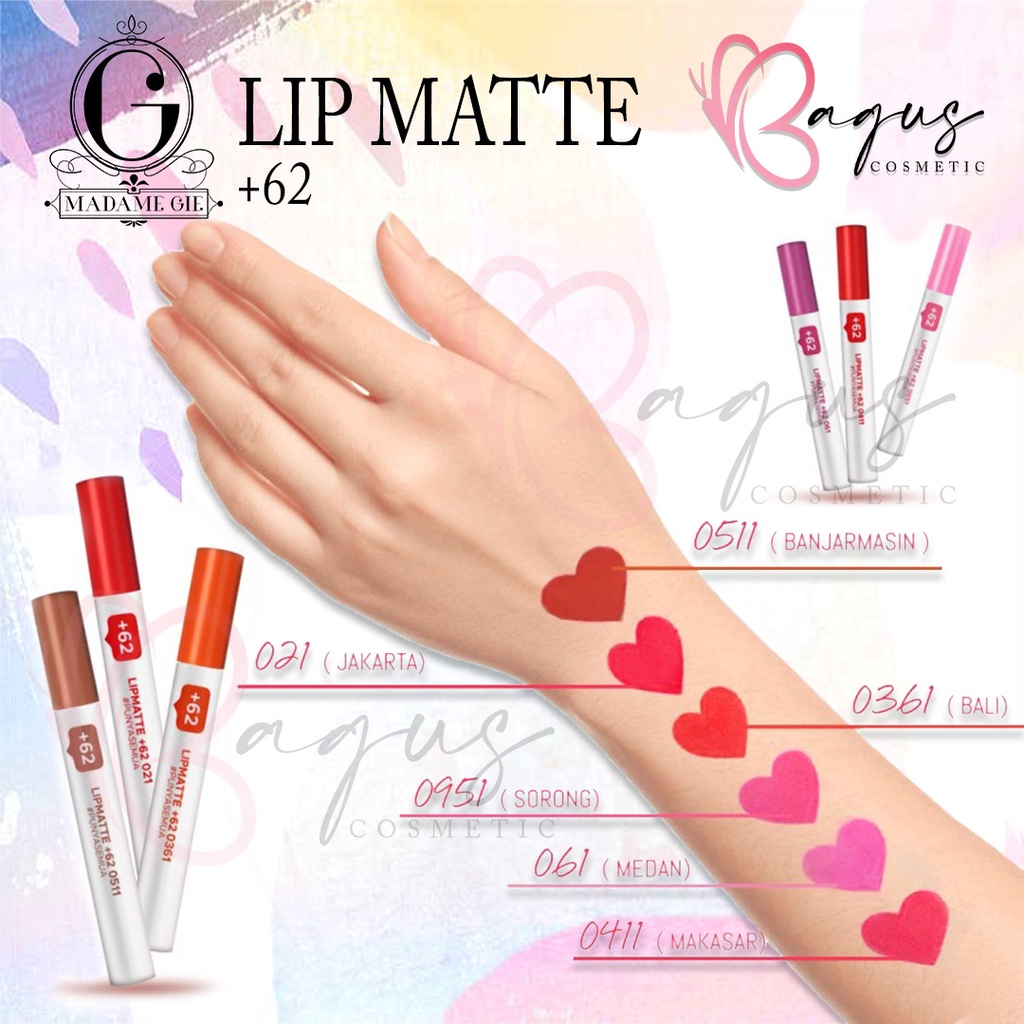 ⭐ BAGUS ⭐ MADAME GIE LIP MATTE +62 | Lipcream Netizen