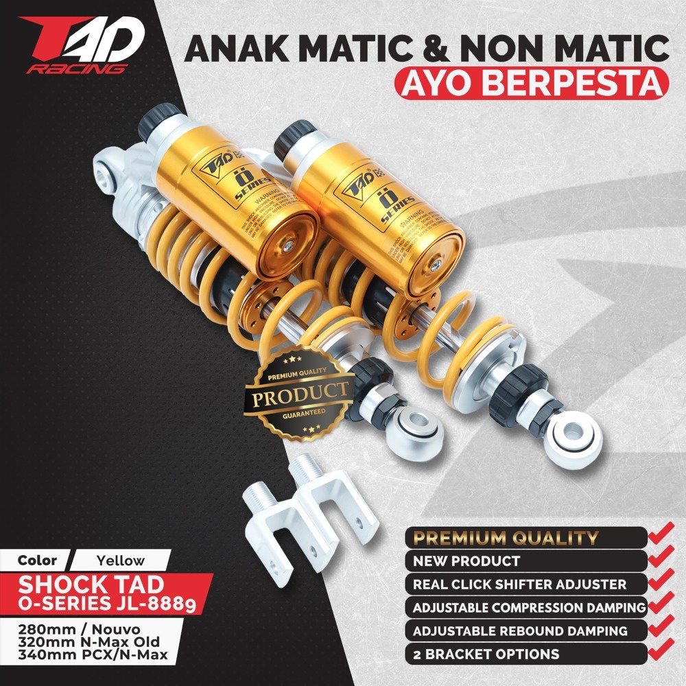 NEW SHOCK TAD O-SERIES JL 8889 TABUNG ATAS BEBEK (ADA PANGKON UTK MATIC) [terbaik][terlaris]