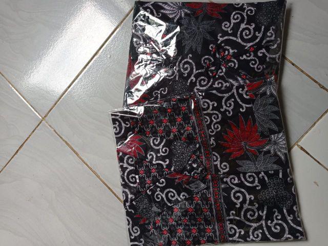 Seragam Batik Cowok Pekalongan / Seragam Atasan Batik Pria Kombinasi Prada Pekalongan