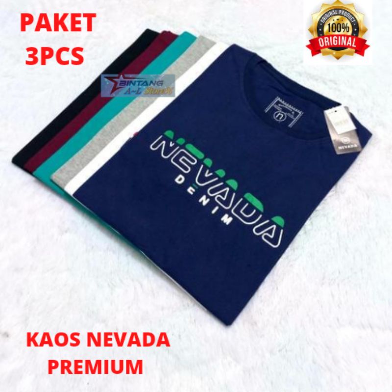 100RB DAPAT 3PCS KAOS NEVADA PREMIUM / KAOS PRIA DISTRO / KAOS DISTRO / KAOS PRIA NEVADA / BAJU NEVADA BIG SIZE