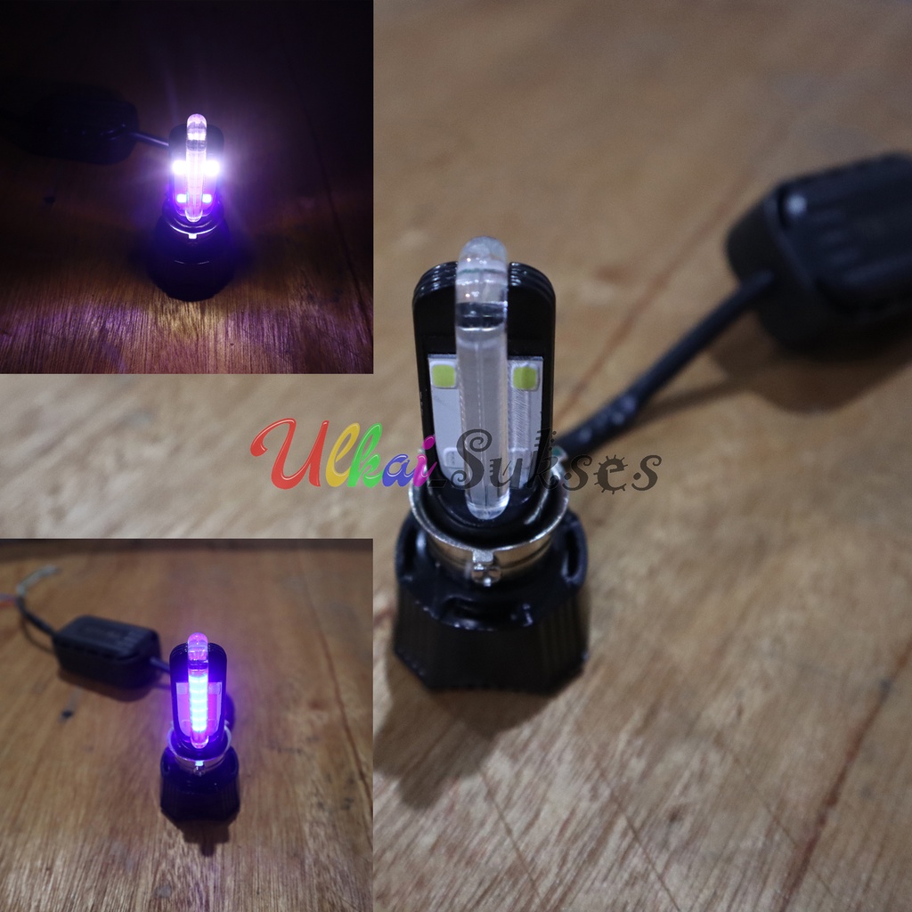 Lampu Tembak HID Motor Dan Mobil l Lampu LED Motolight l Lampu HID 8 Led 2 Sisi 2 Warna AC DC Universal Variasi Aksesoris Motor Murah