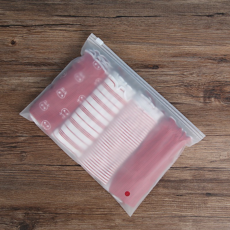 ZIPPER BAG LANDSCAPE TRANSPARAN DOFF ORGANIZER BAG POUCH PLASTIK PENYIMPANAN / ZIPLOCK MURAH #1148