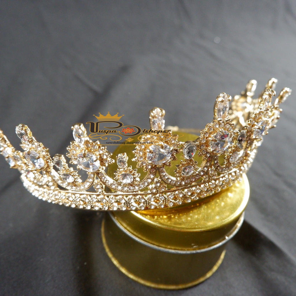 Mahkota  tiara bridal zircon queen premium mahkota pengantin