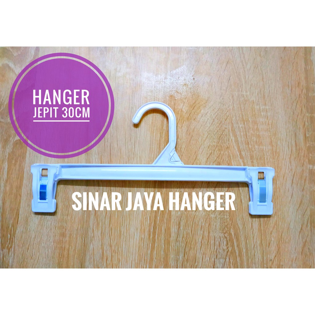 Hanger Jepit Dewasa 30cm Plastik / Gantungan Jepit Celana Dewasa 30cm